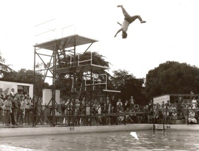 Swimming Gala at Greenbank Pool, Street in 1960