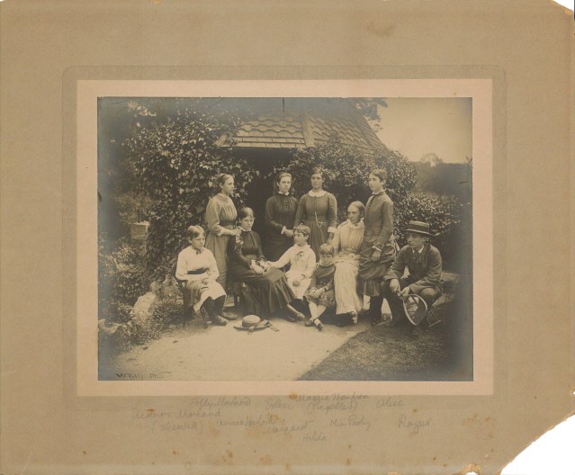 Clark and Morland family group, 1880s